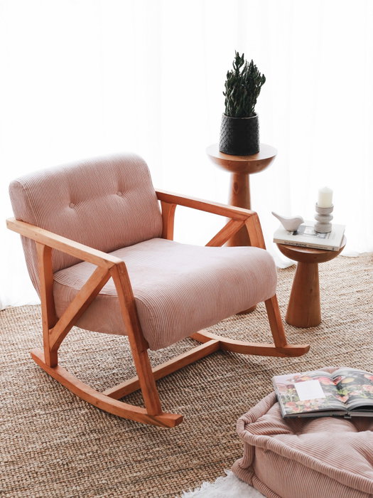 Atelier Del Sofa Nini Sallanan - Silla Alada de Terciopelo Rosa